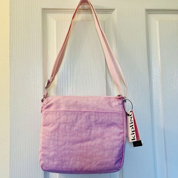 Kipling HB6877 Sebastian 52V Pink Surprise Crossbody Strap Jana Bag Charm NWT - Picture 3 of 15